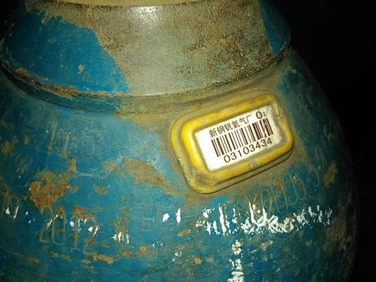 Codice a barre metal-ceramico anti Asset Management UV del cilindro dei cilindri di ossigeno