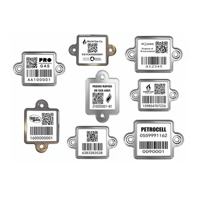 Etichetta metal-ceramica di codice a barre per resistenza ad alta temperatura d'inseguimento della bombola a gas liquida