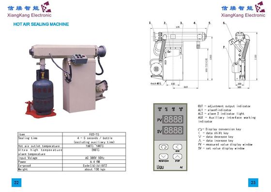 Guarnizione del PVC BT2 che si sottra la macchina di sigillamento di aria calda di 380V 6.4KW