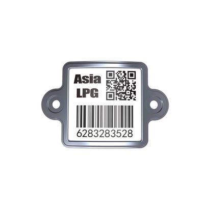 Materiale permanente dell'acciaio dell'etichetta 304 del cilindro del codice a barre GPL con la certificazione di ATEX