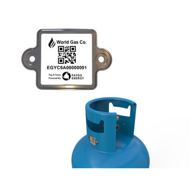 Anni all'aperto del bene durevole del codice a barre del cilindro di  GPL 20 che esplorano semplicemente da PDA o dal cellulare