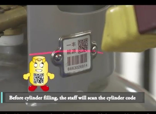 Resistenza ad alta temperatura 1900F dell'etichetta di codice a barre del cilindro di Xiangkang per il controllo dei cilindri di GPL