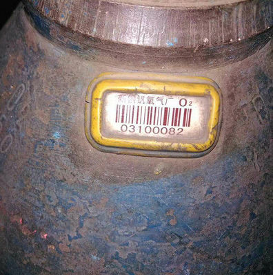 Buona etichetta del codice a barre di resistenza della corrosione di Bendability per il cilindro dell'ossigeno liquido
