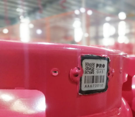 La bombola a gas d'acciaio del QR Code della glassa etichetta la resistenza della corrosione