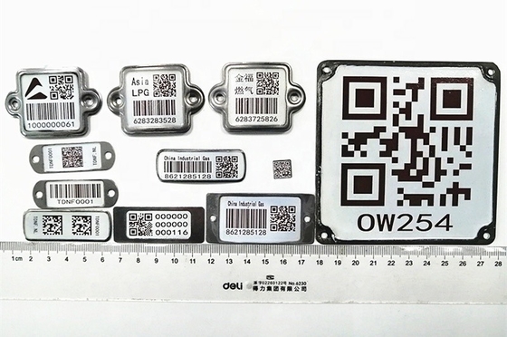 Anti resistenza UV di danno dell'etichetta del metallo del codice a barre del cilindro di GPL