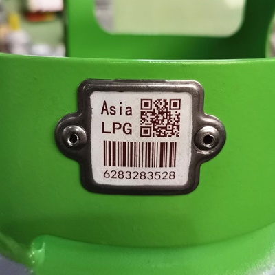 Il codice a barre metal-ceramico personalizzabile del cilindro etichetta per la bottiglia di propano