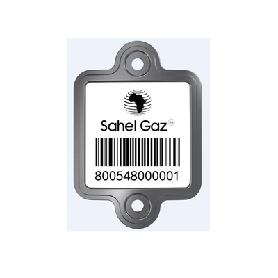 Cilindro di superficie liscio di GPL che segue l'etichetta ceramica del codice a barre di acciaio inossidabile